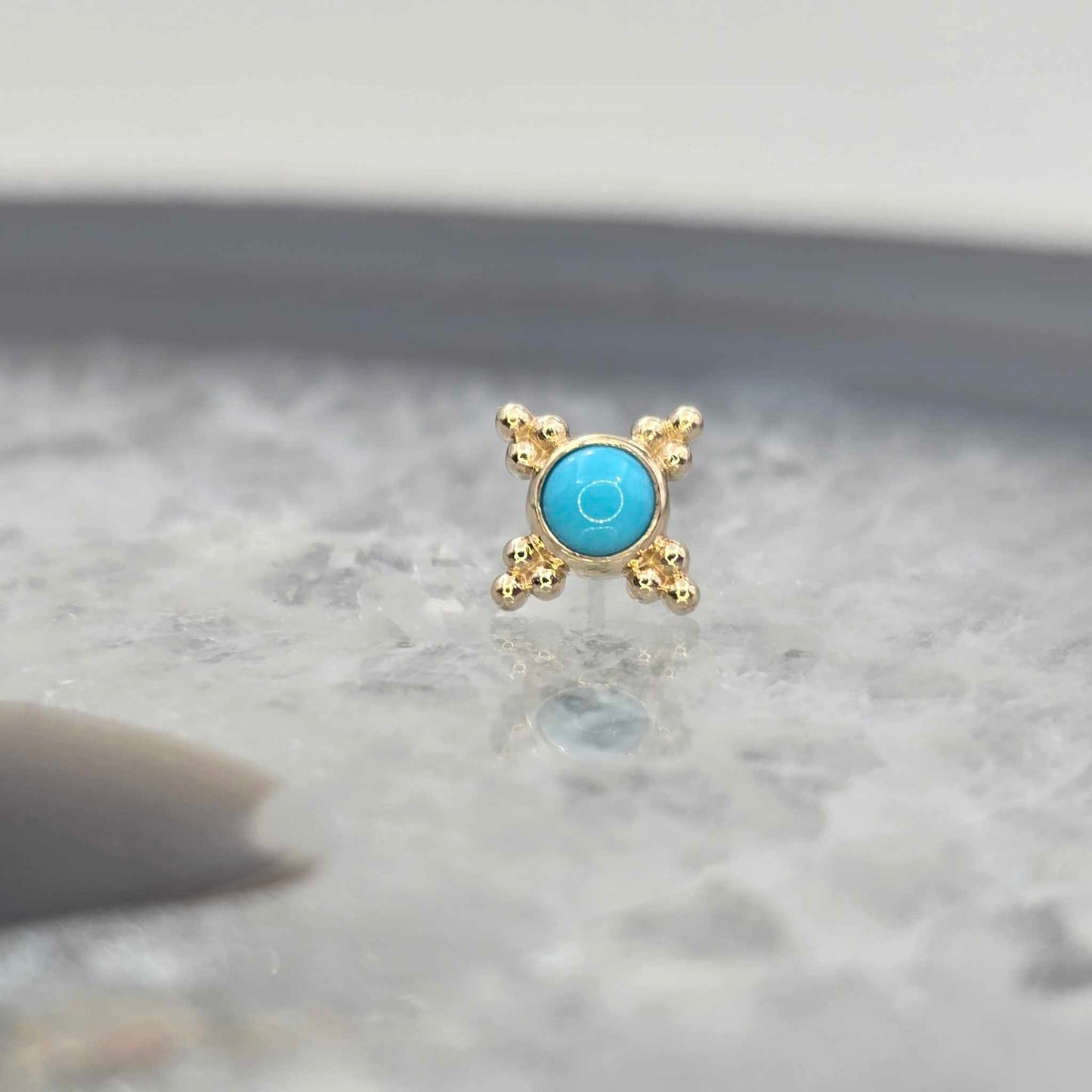 14k Gold Mini Alice Threadless End