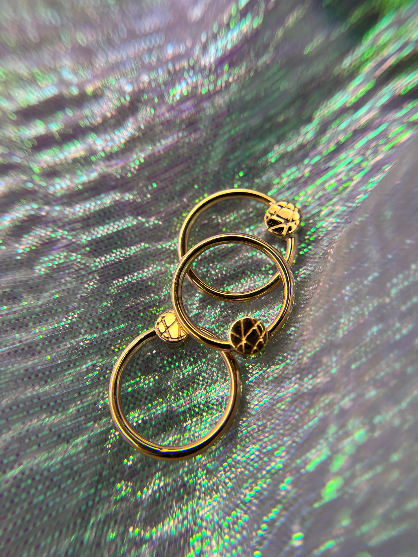 14k Yellow Gold Fixed Medallion Rings